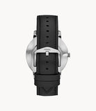 Fossil The Minimalist Carbon Series Black Dial Black Leather Strap Watch for Men - FS5497 Authentic Buy Shop Now