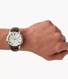 Fossil Grant Chronograph White Dial Brown Leather Strap Watch for Men - FS5344 Authentic Buy Shop Now