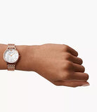 Emporio Armani Kappa Analog Mother of Pearl Dial Rose Gold Steel Strap Watch For Women - AR11006 Authentic Buy Shop Now