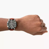Fossil Garrett Chronograph Grey Dial Brown Leather Strap Watch for Men - FS5770 Authentic Buy Shop Now