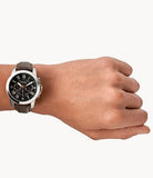 Fossil Grant Chronograph Black Dial Brown Leather Strap Watch for Men - FS4813 Authentic Buy Shop Now