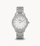 Fossil Jesse White Dial Silver Steel Strap Watch for Women - ES2362 Authentic Buy Shop Now