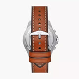 Fossil Garrett Chronograph Blue Dial Brown Leather Strap Watch for Men - FS5625 Authentic Buy Shop Now