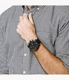 Fossil Nate Chronograph Black Dial Black Leather Strap Watch for Men - JR1436 Authentic Buy Shop Now