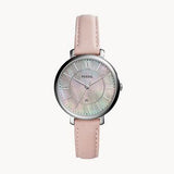 Fossil Jacqueline Blush Mother of Pearl Dial Pink Leather Strap Watch for Women - ES4151 Authentic Buy Shop Now