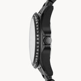 Fossil Riley Multifunction Black Dial Black Steel Strap Watch for Women - ES4519 Authentic Buy Shop Now