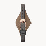 Fossil Georgia Smoke Grey Dial Grey Leather Strap Watch for Women - ES3077 Authentic Buy Shop Now
