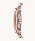 Fossil Jesse Crystal Rose Gold Dial Rose Gold Steel Strap Watch for Women - ES3020 Authentic Buy Shop Now
