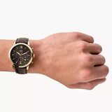 Fossil Neutra Chronograph Black Dial Black Leather Strap Watch for Men - FS5381 Authentic Buy Shop Now