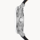 Fossil Grant Automatic Skeleton White Dial Black Leather Strap Watch for Men - ME3101 Authentic Buy Shop Now