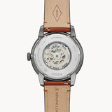 Fossil Townsman Automatic Skeleton Black Dial Brown Leather Strap Watch for Men - ME3181 Authentic Buy Shop Now