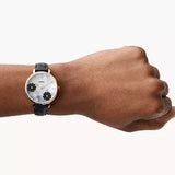 Fossil Jacqueline Mother of Pearl Dial Black Leather Strap Watch for Women - ES4535 Authentic Buy Shop Now