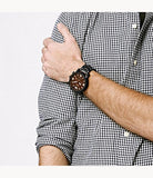 Fossil Nate Chrongraph Ion Plated Black Dial Black Steel Strap Watch for Men - JR1356 Authentic Buy Shop Now