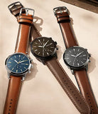 Fossil Townsman Chronograph Black Dial Brown Leather Strap Watch for Men - FS5437 Authentic Buy Shop Now