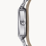 Fossil Georgia Bone Grey Dial Beige Leather Strap Watch for Women - ES2830 Authentic Buy Shop Now
