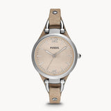 Fossil Georgia Bone Grey Dial Beige Leather Strap Watch for Women - ES2830 Authentic Buy Shop Now