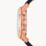 Fossil Grant Chronograph Blue Dial Blue Leather Strap Watch for Men - FS4835 Authentic Buy Shop Now