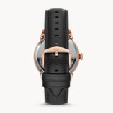 Fossil Townsman Automatic Black Dial Black Leather Strap Watch for Men - ME3170 Authentic Buy Shop Now