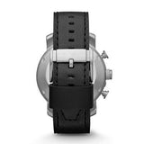 Fossil Nate Chronograph Black Dial Black Leather Strap Watch for Men - JR1436 Authentic Buy Shop Now