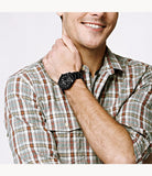 Fossil Machine Black Dial Black Steel Strap Watch for Men - FS4775 Authentic Buy Shop Now