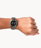 Fossil Machine Chronograph Black Dial Grey Steel Strap Watch for Men - FS4774 Authentic Buy Shop Now