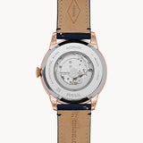 Fossil Townsman Automatic White Dial Navy Blue Leather Strap Watch for Men - ME3171 Authentic Buy Shop Now