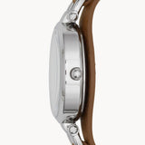 Fossil Georgia White Dial Brown Leather Strap Watch for Women - ES3060 Authentic Buy Shop Now