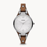 Fossil Georgia White Dial Brown Leather Strap Watch for Women - ES3060 Authentic Buy Shop Now