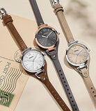 Fossil Georgia White Dial Brown Leather Strap Watch for Women - ES3060 Authentic Buy Shop Now