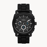 Fossil Machine Chronograph Black Dial Black Silicone Strap Watch for Men - FS4487 Authentic Buy Shop Now