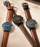 Fossil Townsman Chronograph Black Dial Brown Leather Strap Watch for Men - FS5280 Authentic Buy Shop Now