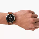 Fossil Neutra Chronograph Black Dial Brown Leather Strap Watch for Men - FS5408 Authentic Buy Shop Now