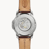 Fossil Grant Automatic Skeleton Black Dial Brown Leather Strap Watch for Men - ME3095 Authentic Buy Shop Now
