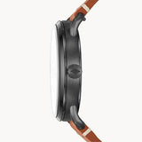 Fossil Commuter Three Hand Date Black Dial Brown Leather Strap Watch for Men - FS5276 Authentic Buy Shop Now