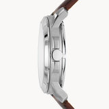 Fossil Grant Automatic Beige Skeleton Dial Brown Leather Strap Watch for Men - ME3099 Authentic Buy Shop Now