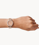 Fossil Jesse Crystal Rose Gold Dial Rose Gold Steel Strap Watch for Women - ES3020 Authentic Buy Shop Now