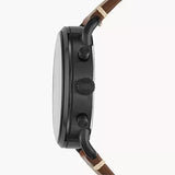 Fossil Commuter Chronograph Black Dial Brown Leather Strap Watch for Men - FS5403 Authentic Buy Shop Now