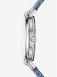 Michael Kors Jaryn Quartz Silver Dial Blue Leather Strap Watch For Women - MK2495 Authentic Buy Shop Now