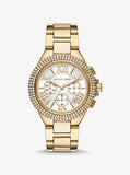 Michael Kors Camille Silver Diamonds Dial Gold Steel Strap Watch for Women - MK5756 Authentic Buy Shop Now