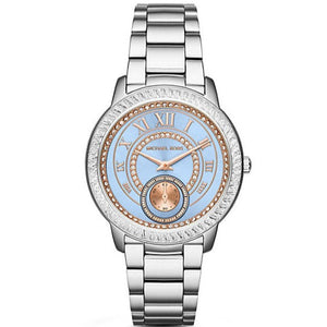 Michael Kors Madelyn Quartz Blue Dial Silver Steel Strap Watch For Women - MK6286 Authentic Buy Shop Now