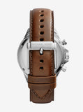 Michael Kors Gage Chronograph Blue Dial Brown Leather Strap Watch For Men - MK8362 Authentic Buy Shop Now