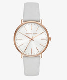 Michael Kors Pyper Quartz White Dial White Leather Strap Watch For Women - MK2800 Authentic Buy Shop Now