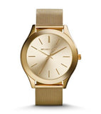 Michael Kors Slim Runway Champagne Dial Gold Mesh Bracelet Watch for Women - MK3282 Authentic Buy Shop Now