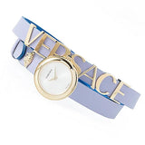 Versace V Flare Silver Dial Blue Leather Strap Watch for Women - VEBN00118 Authentic Buy Shop Now