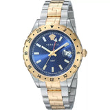 Versace Hellenyium GMT Blue Dial Two Tone Steel Strap Watch for Men - V11060017 Authentic Buy Shop Now