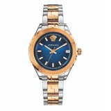 Versace Hellenyium Blue Dial Two Tone Steel Strap Watch for Women - V12060017 Authentic Buy Shop Now
