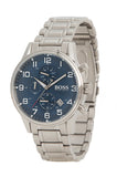 Hugo Boss Aeroliner Blue Dial Silver Steel Strap Watch for Men - 1513183 Authentic Buy Shop Now