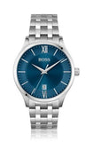 Hugo Boss Officer Chronograph Blue Dial Silver Steel Strap Watch for Men - 1513615 Authentic Buy Shop Now