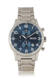 Hugo Boss Aeroliner Blue Dial Silver Steel Strap Watch for Men - 1513183 Authentic Buy Shop Now