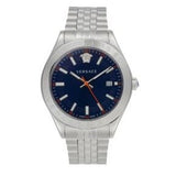 Versace Hellenyium Quartz Blue Dial Silver Steel Strap Watch for Men - VEVK00921 Authentic Buy Shop Now